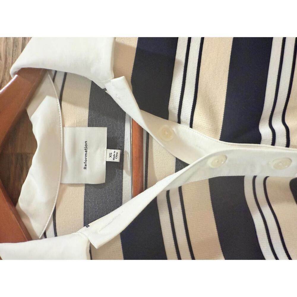 Reformation Ana Rugby Crop Polo NWOT - Picture 7 of 15